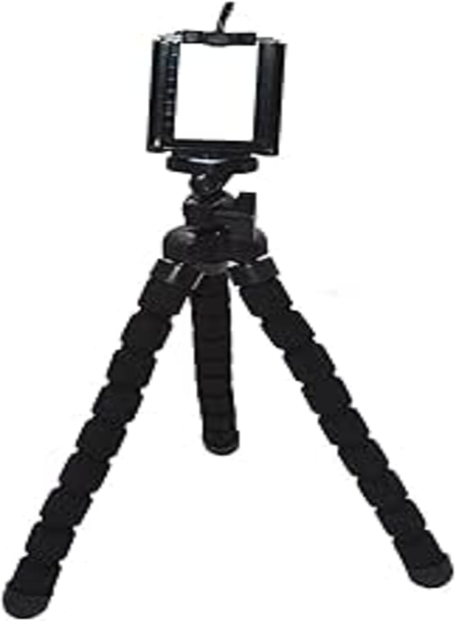 DMK COOPIC TR-26 Max Height 260mm 3 In 1 Mini Flexible Octopus Tripod Phone Holder Bracket Holders Stand for Gopro, smartphone, cameras - Black